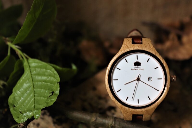 Rustech Wood Womens Handmade Irish Oak Watch