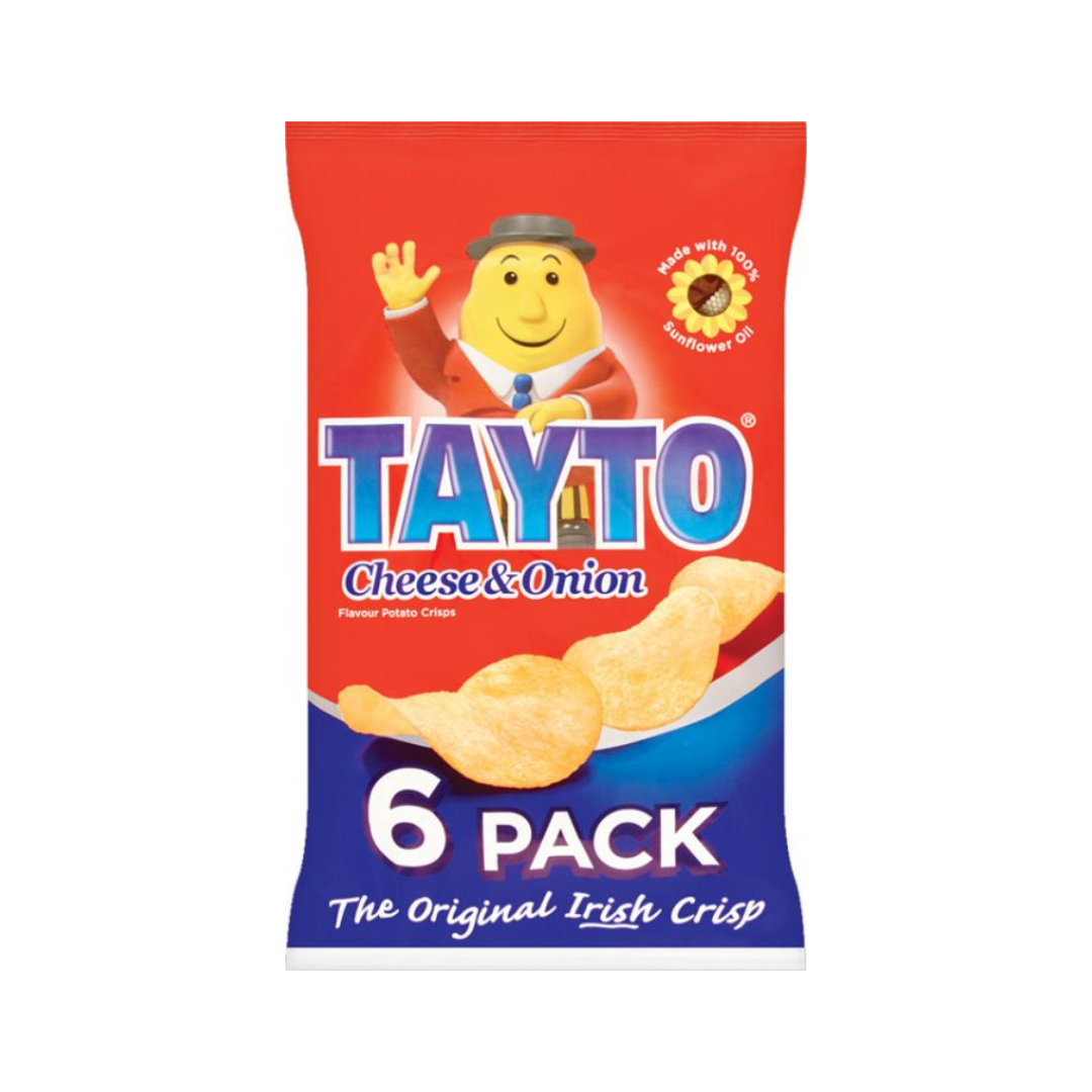 Tayto Tayto Cheese and Onion 6 Pack 150g Bag