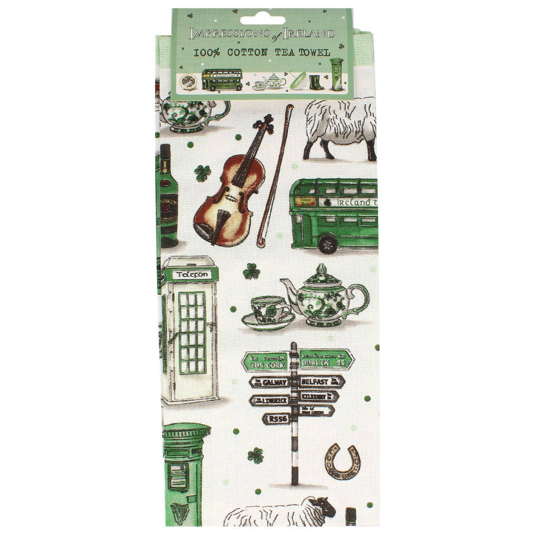 The JTG Impressions of Ireland Tea Towel