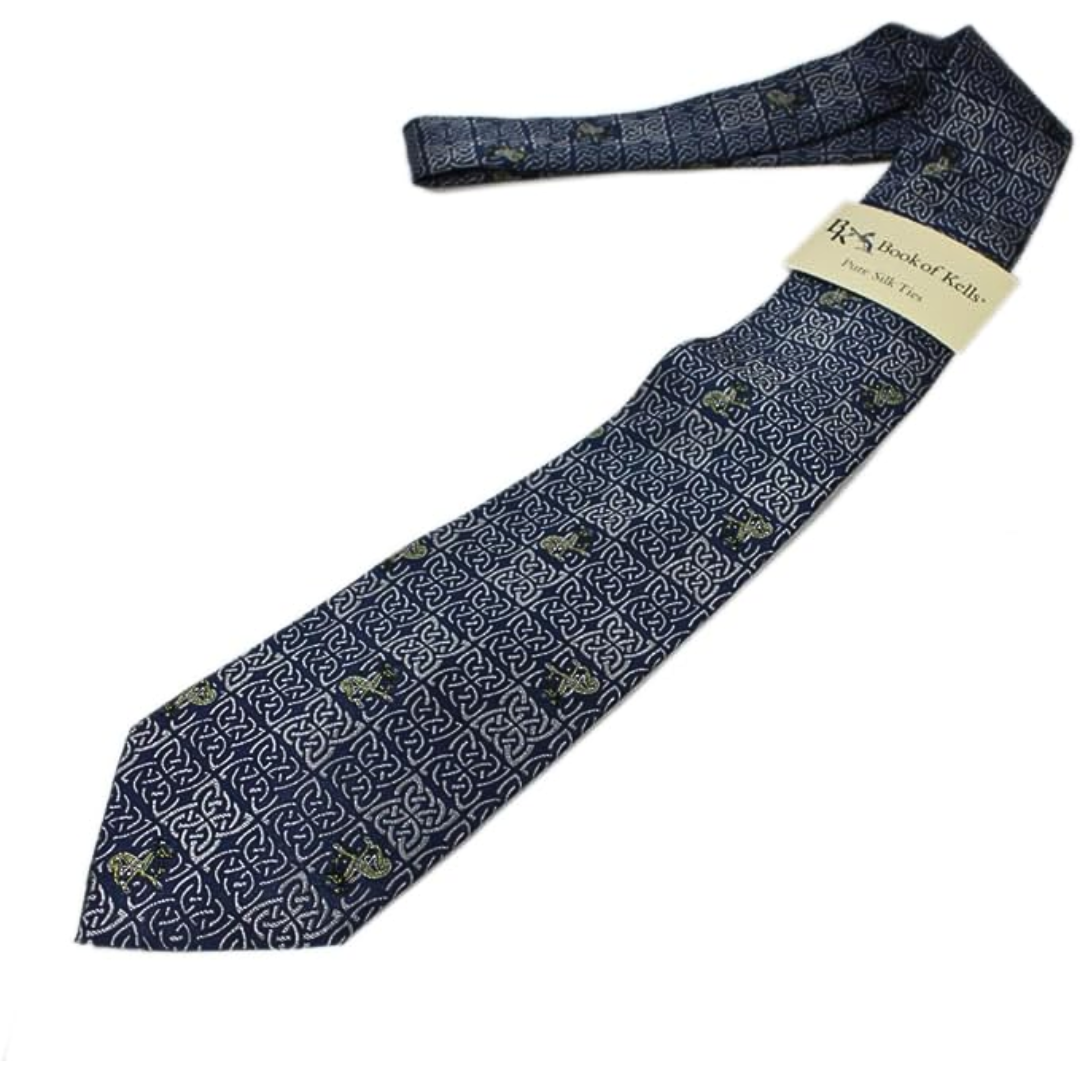 Patrick Francis Navy Book of Kells 100% Silk Tie