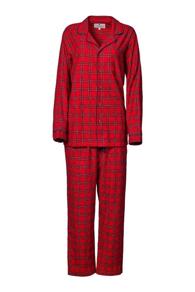 Lee Valley Ireland Flannel Tartan Pajama Set - Top and Bottoms