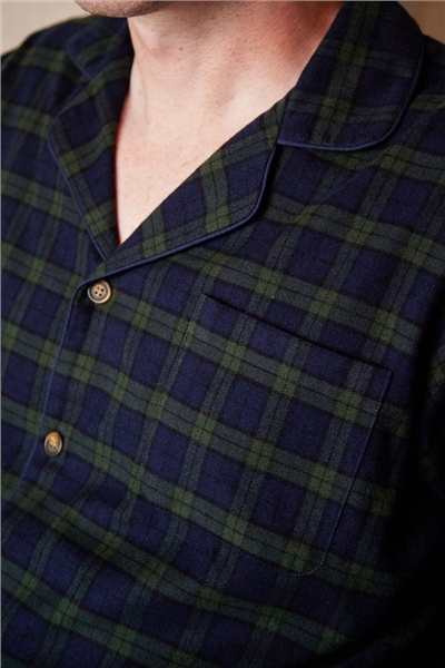 Lee Valley Ireland Flannel Tartan Pajama Set - Top and Bottoms