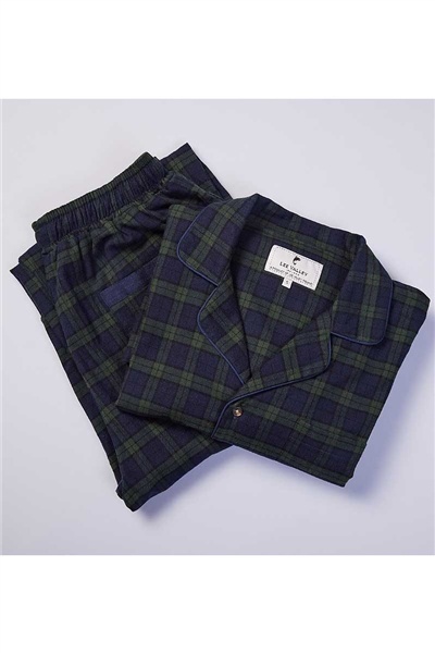Lee Valley Ireland Flannel Tartan Pajama Set - Top and Bottoms