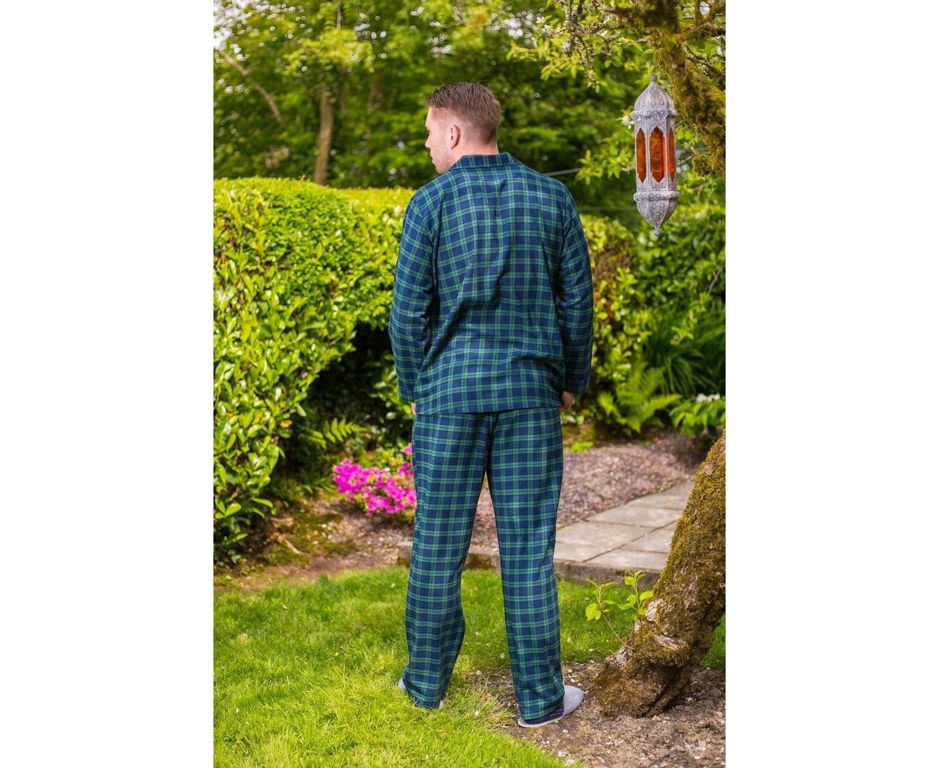 Lee Valley Ireland Flannel Tartan Pajama Set - Top and Bottoms