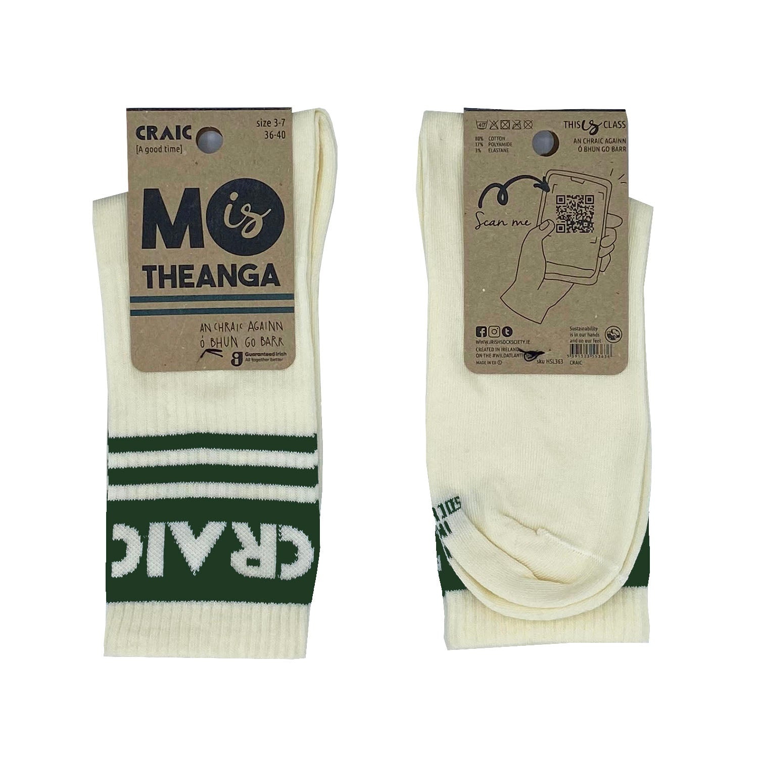 Irish Socksciety Craic - Mo Theanga Socks