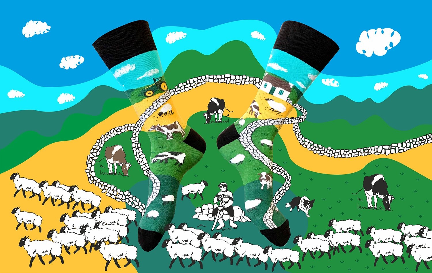 Irish Socksciety Irish Landscape Socks