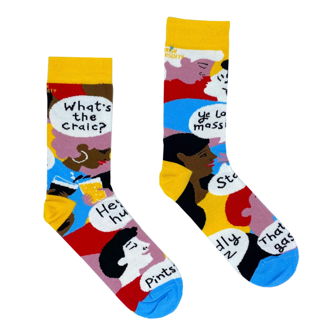 Irish Socksciety "What's the Craic" Martina Leonard Socks