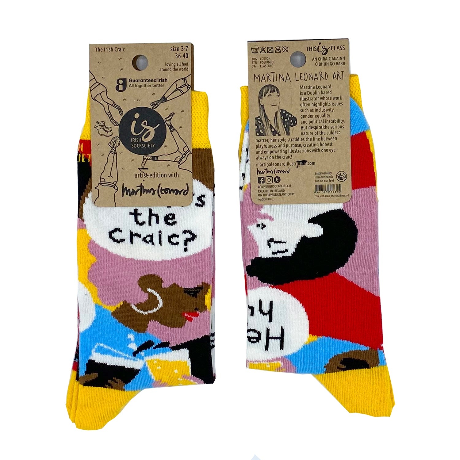Irish Socksciety "What's the Craic" Martina Leonard Socks