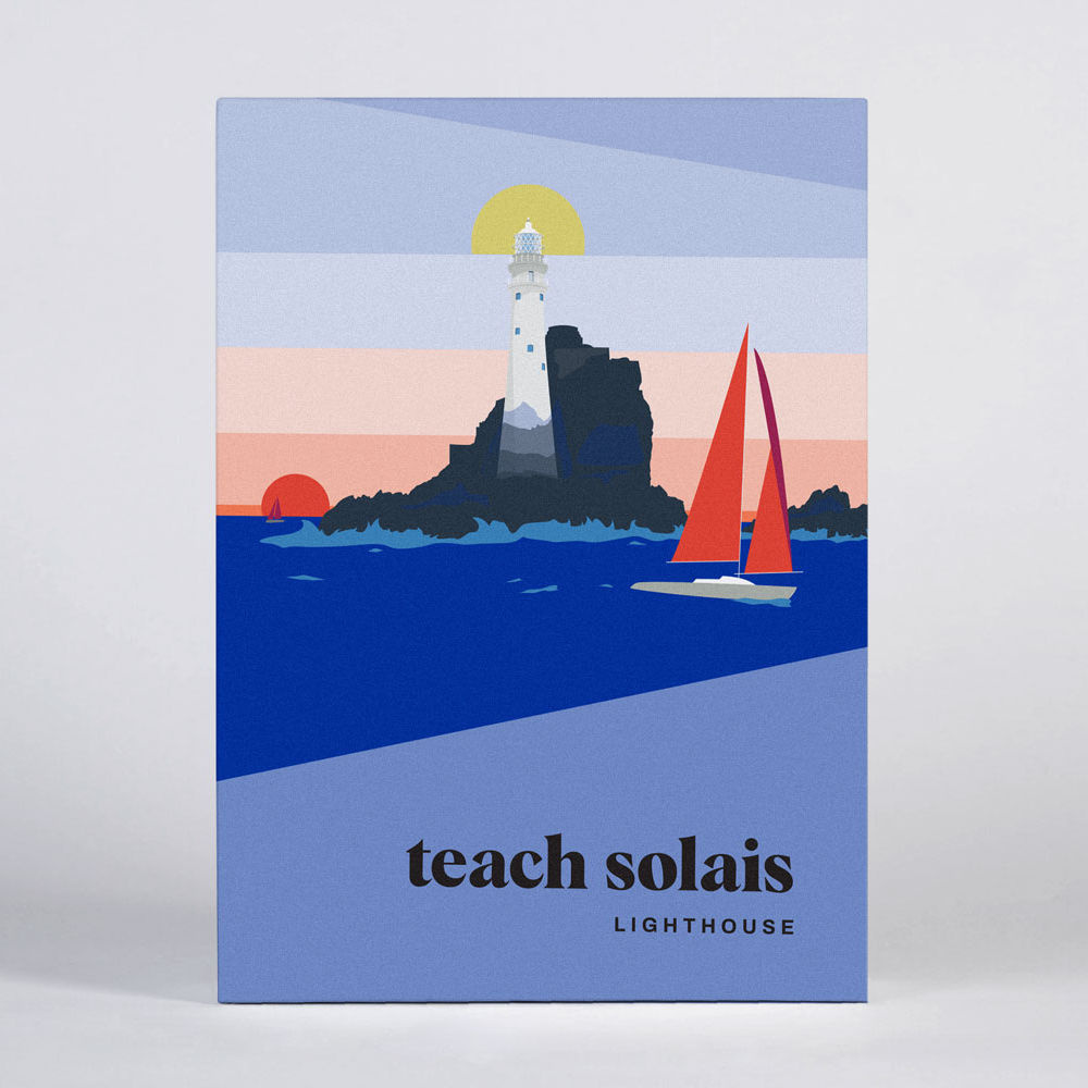 Pawpear Teach Solais: Lighthouse Greeting Card Pack of 8