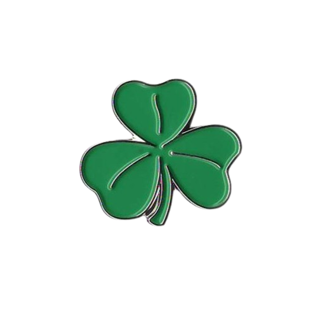 Burke and Hogan Green Shamrock Lapel Pin