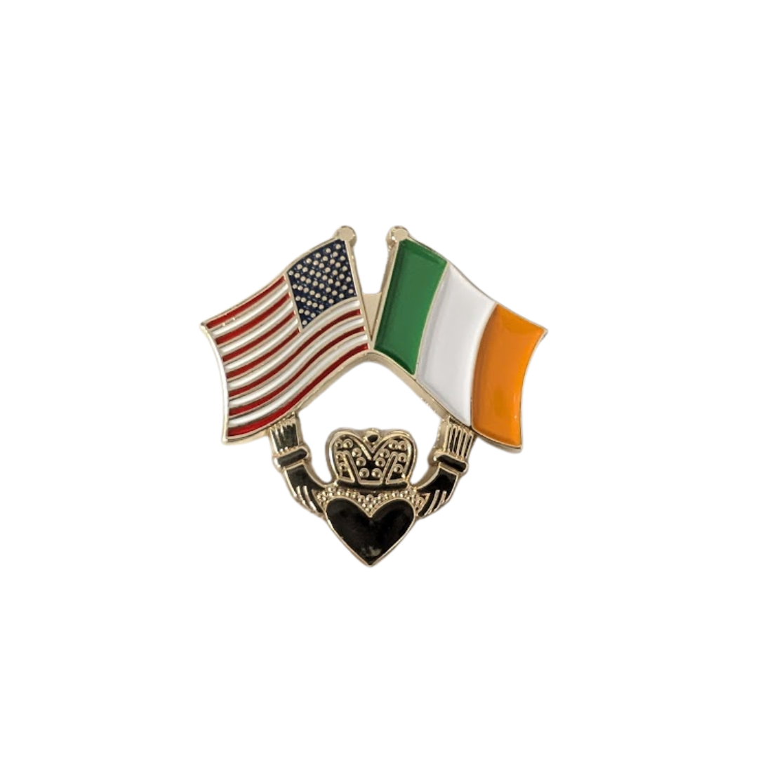 Burke and Hogan Irish/American Flag Lapel Pin