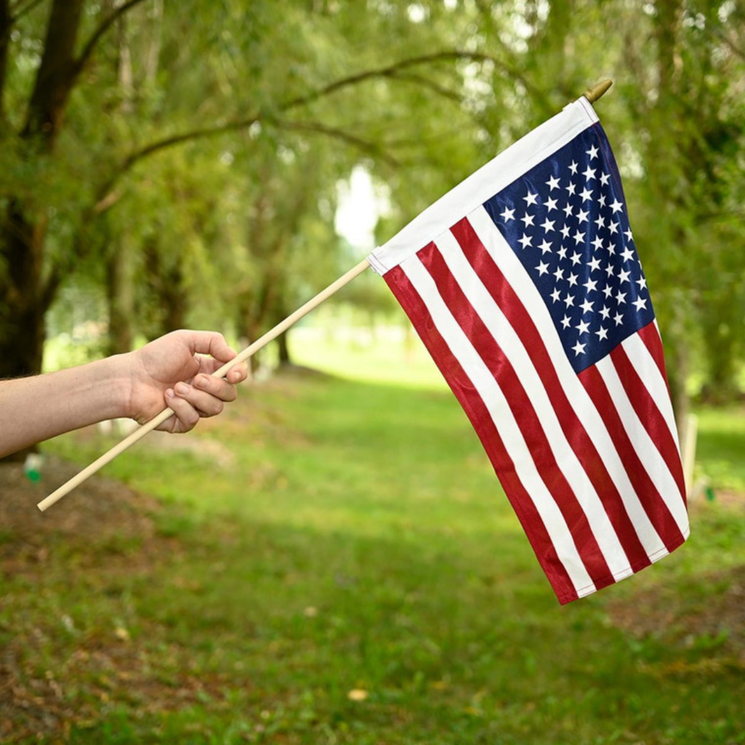 Burke and Hogan American Flag: 12x18"