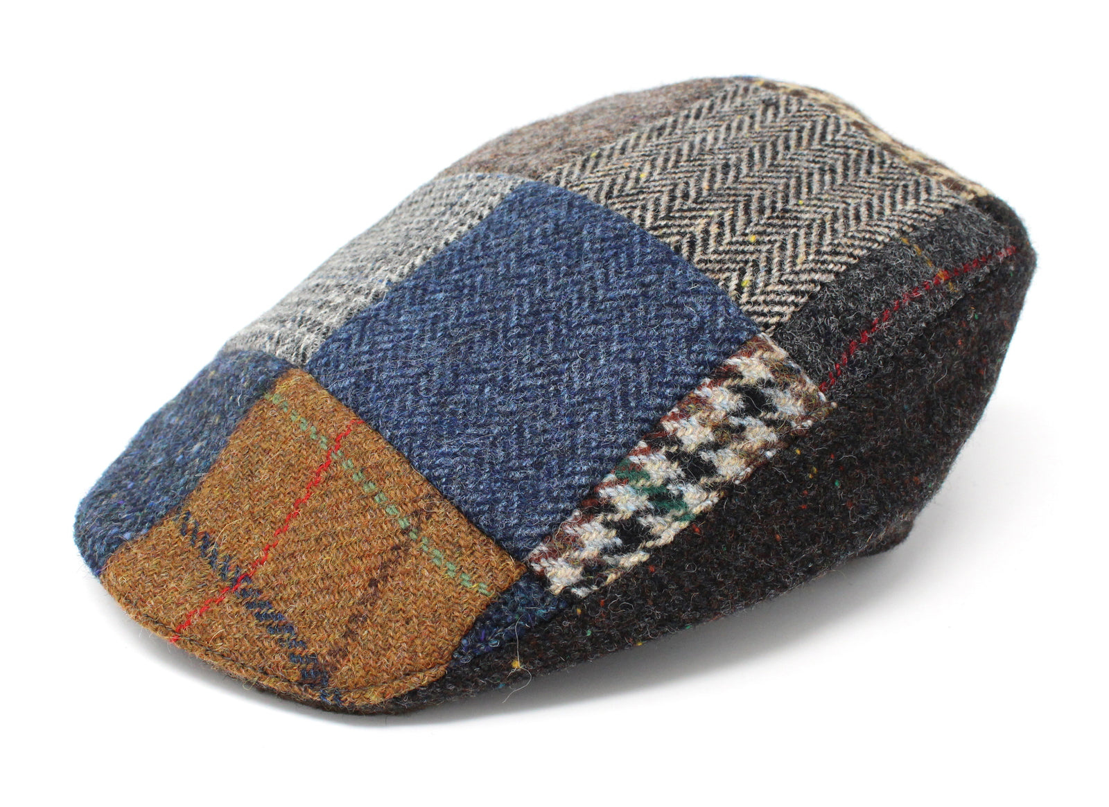 Hanna Hats Donegal Touring Cap Tweed Patchwork: