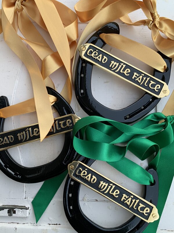 Biddy's Good Luck Horseshoes "Cead Mile Failte" Good Luck Horseshoe
