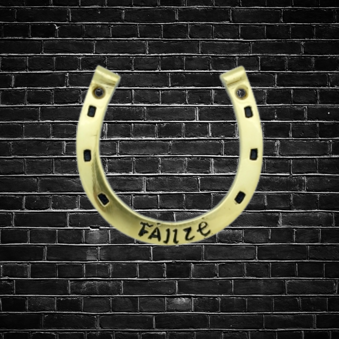 Liffey Artefacts Brass Failte Horseshoe - Large