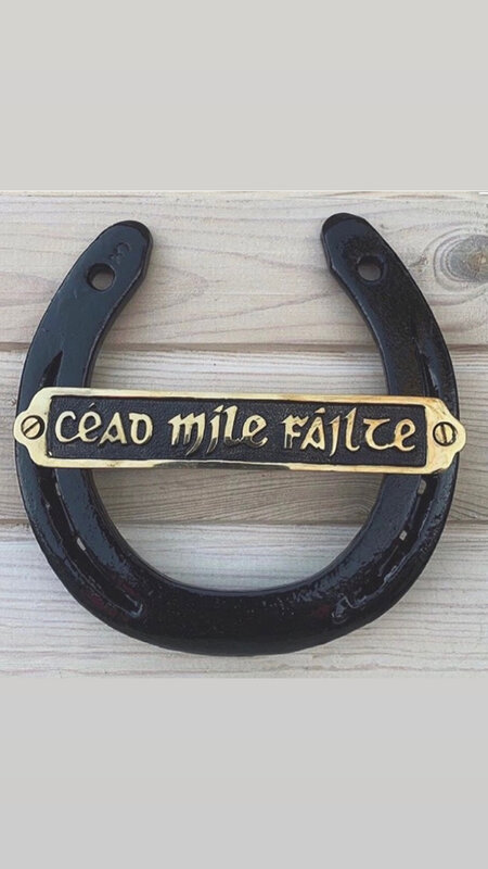 Biddy's Good Luck Horseshoes "Cead Mile Failte" Good Luck Horseshoe