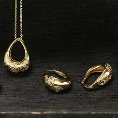 Shanore 14kt Gold Vermeil Celtic Triskele Hoop Earrings