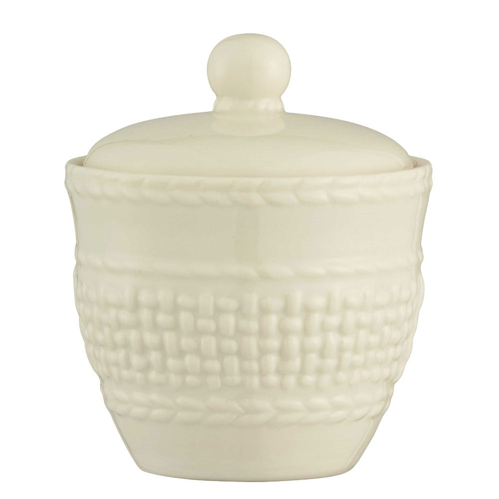 Belleek Galway Weave Sugar Bowl