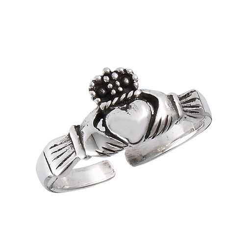 Timeless Irish Treasure Sterling Silver Claddagh Toe Ring