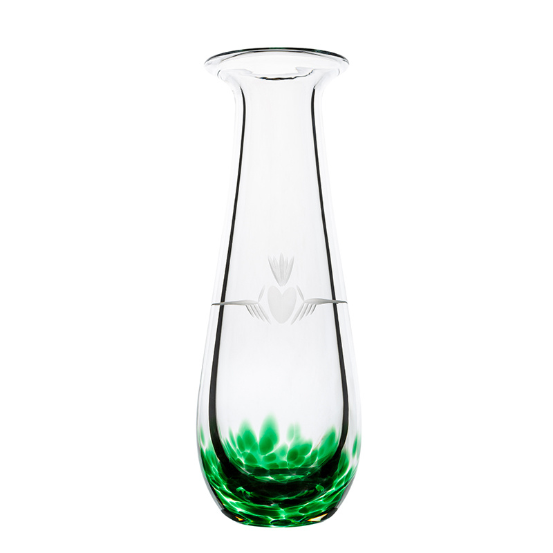 Irish Handmade Glass Company Claddagh Bud Vase