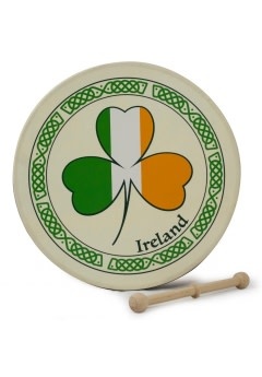 Waltons 12" Bodhrán - Shamrock Tri-color Design