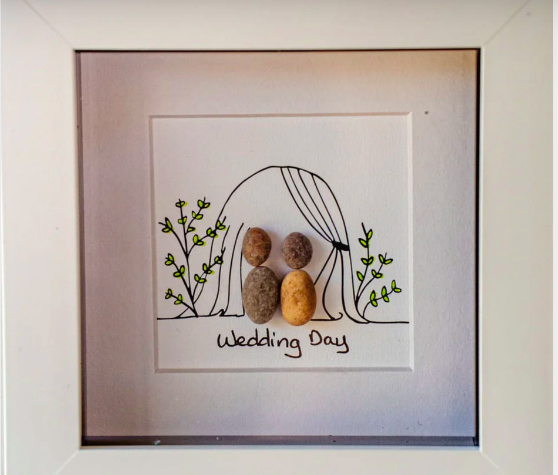 Simply Mourne Wedding Day Mini Frame: White