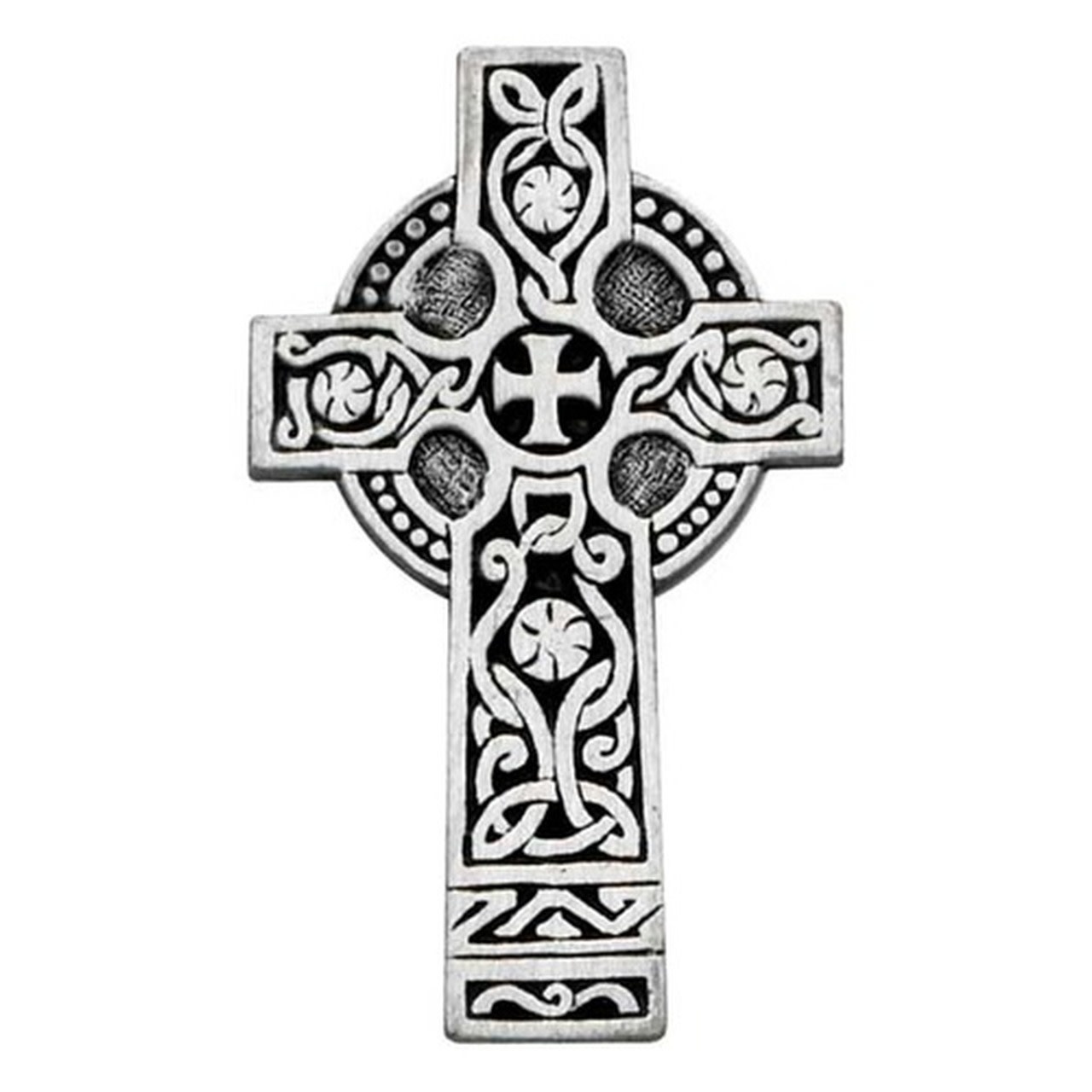 Cathedral Art Visor Clip:  Large Celtic Cross