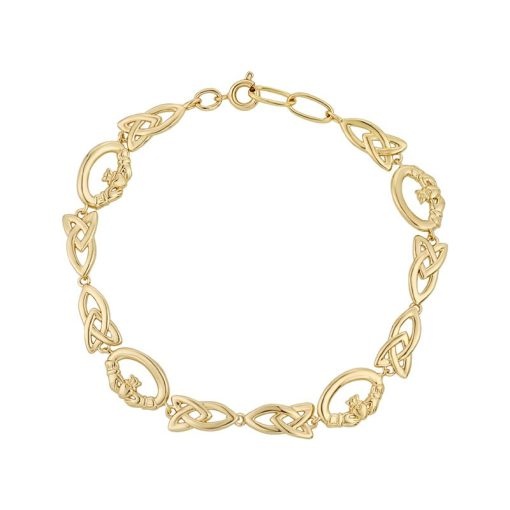 Solvar Claddagh & Trinity Bracelet (Gold Plated)