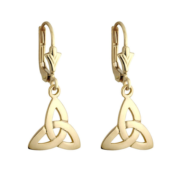 Solvar 9k Gold Trinity Drop Earrings