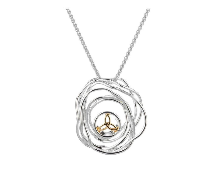 Keith Jack Sterling Silver & 10k Cradle of Life Necklace 20"