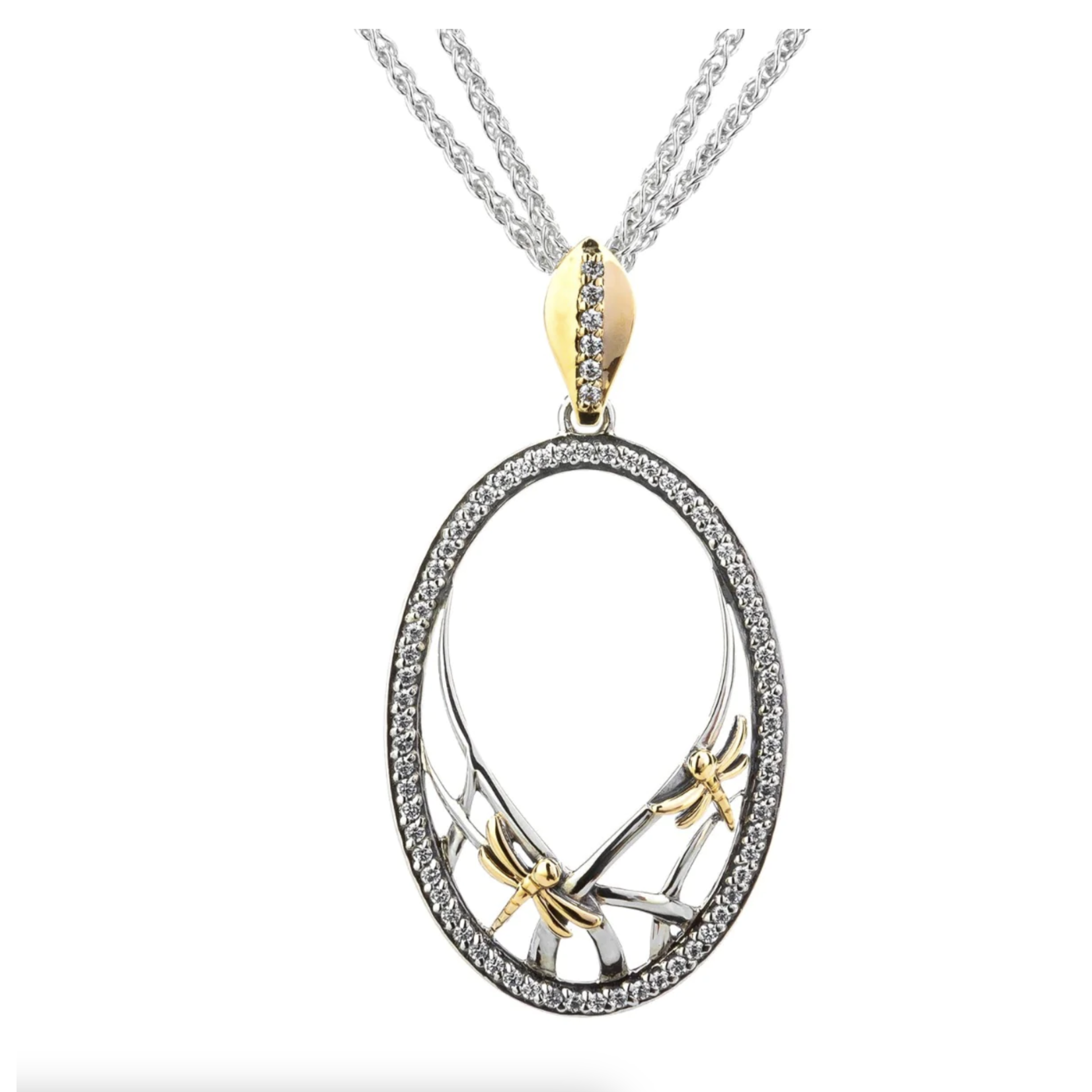 Keith Jack Sterling Silver + 10k Gold Dragonfly Gateway Necklace