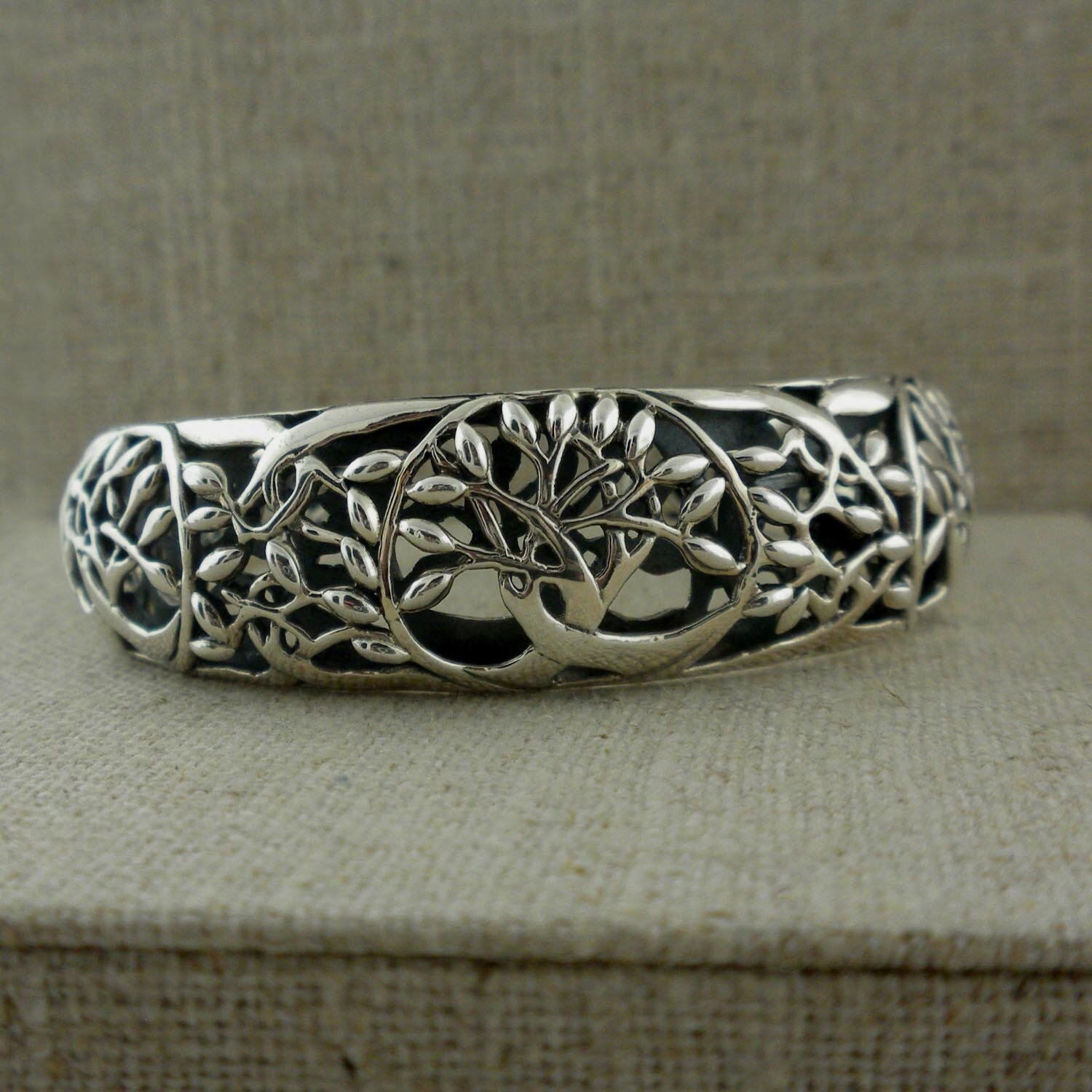 Keith Jack Sterling Silver Tree of Life Bangle