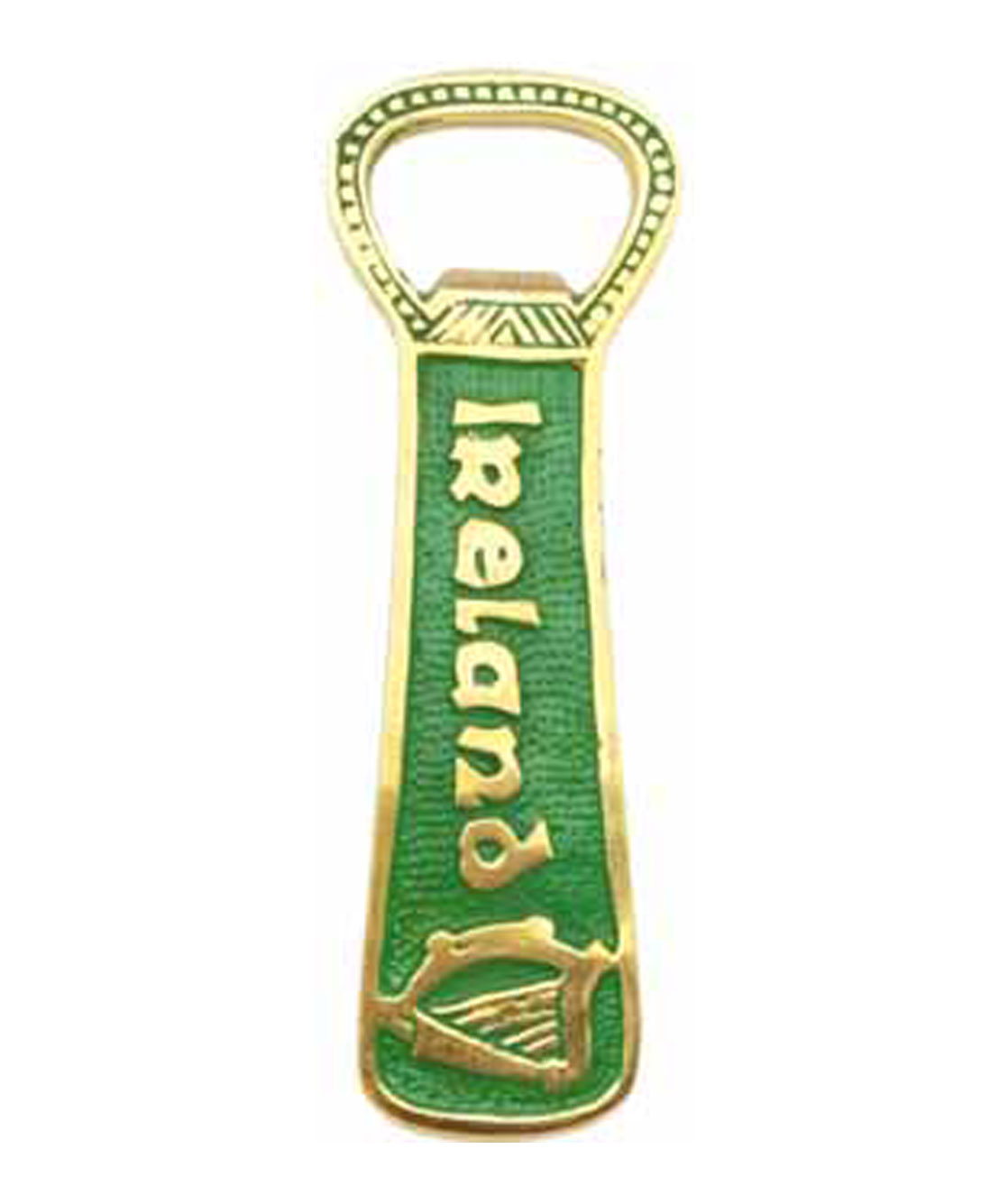 Liffey Artefacts Brass Bottle Opener - Ireland Green