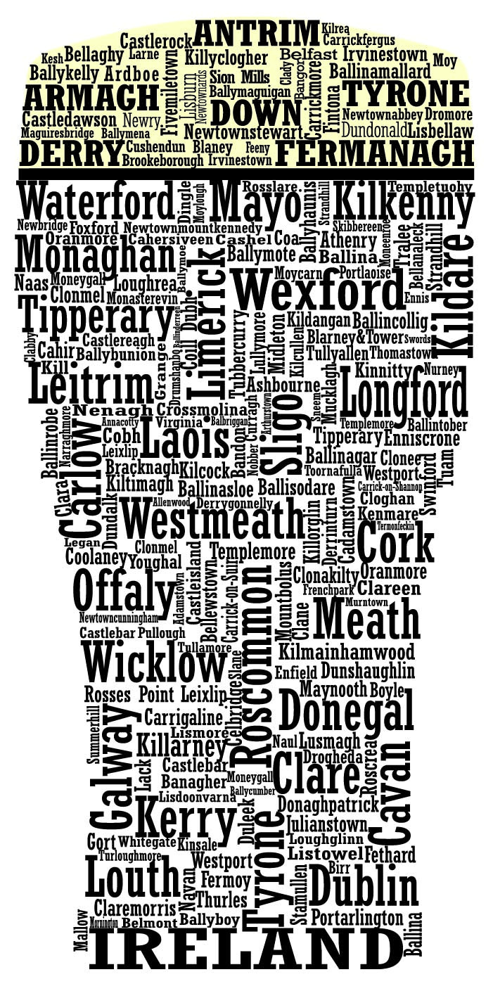 Liffey Artefacts Counties of Ireland Pint Sticker