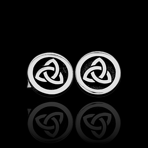 Arnua Sterling Silver Trinity Knot Stud Earrings