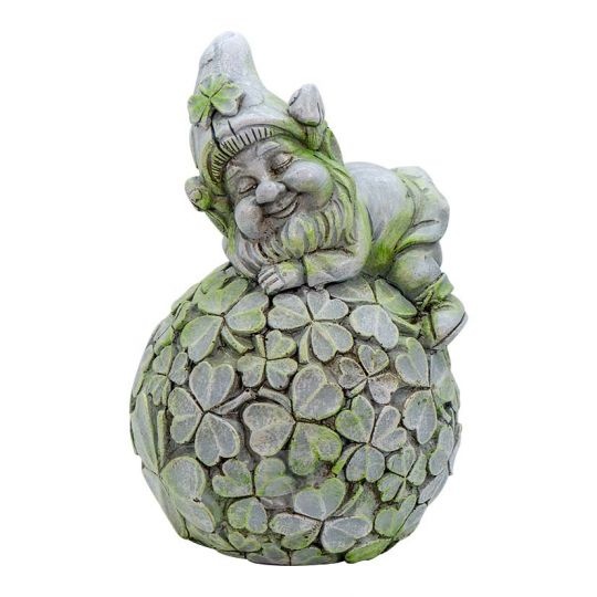 Bridgets of Erin Leprechaun Having a Ball Garden Statue