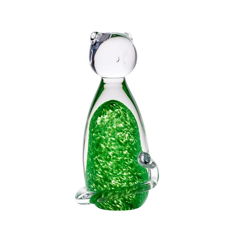 Irish Handmade Glass Company Glass Irish Shamrock Cat