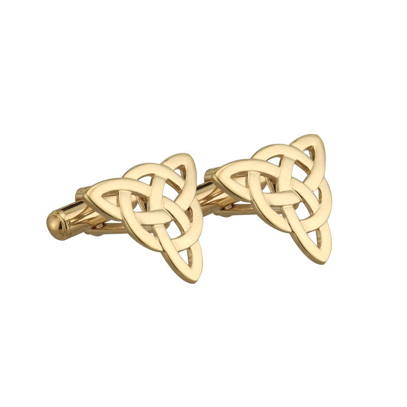 Solvar Gold Plated Trinity Knot Cufflinks