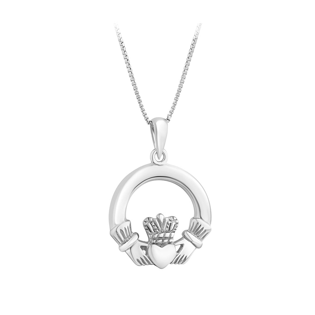 Solvar Sterling Silver Claddagh Necklace