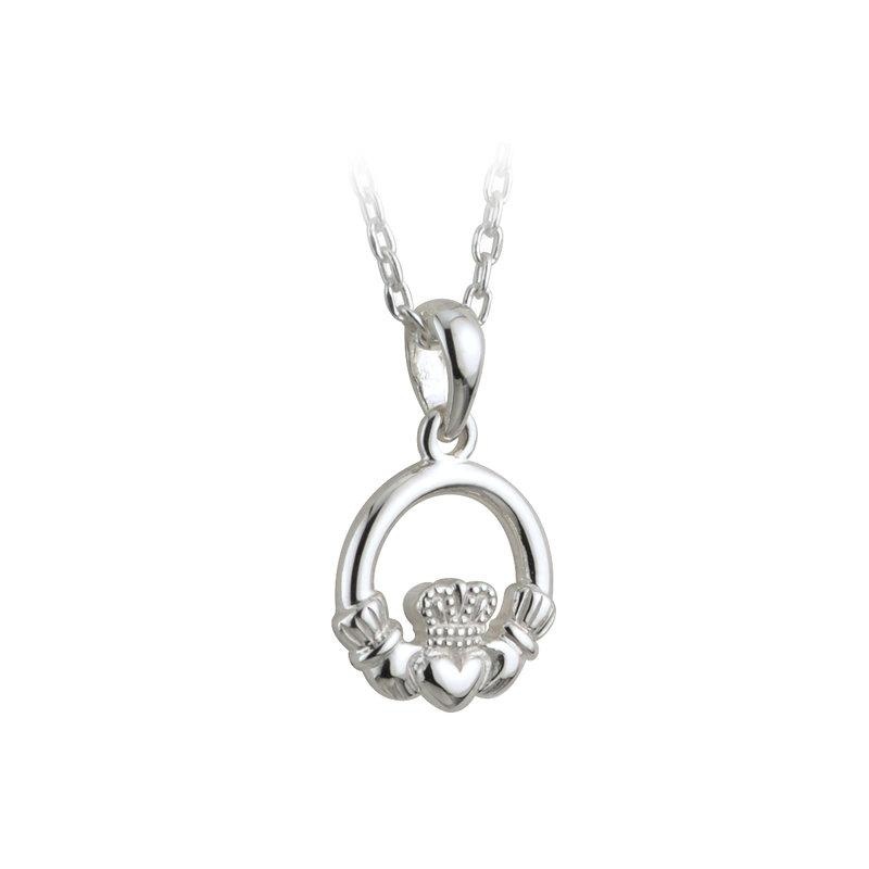 Solvar Sterling Silver Extra Small Claddagh Necklace