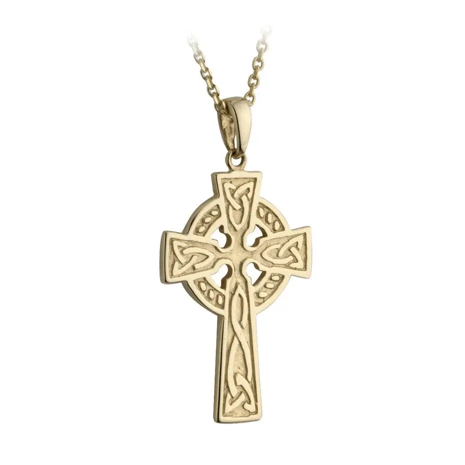 Solvar 10K Gold Small Double Sided Cross