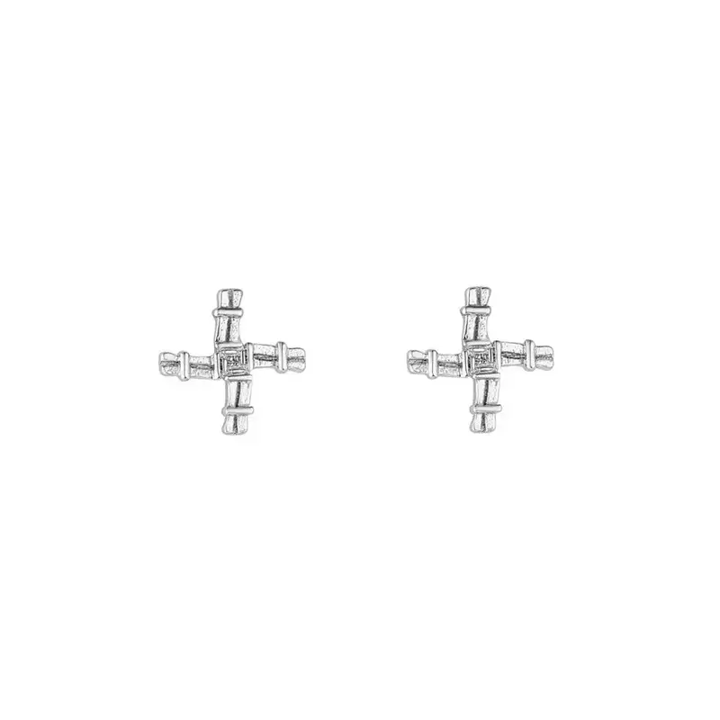 Solvar Sterling Silver Acara St Brigids Cross Stud Earrings