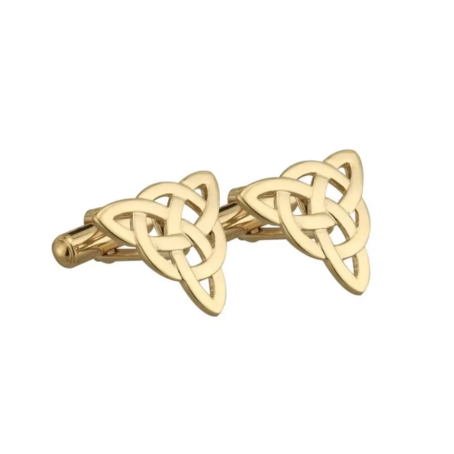 Solvar Gold Plated Trinity Knot Cufflinks