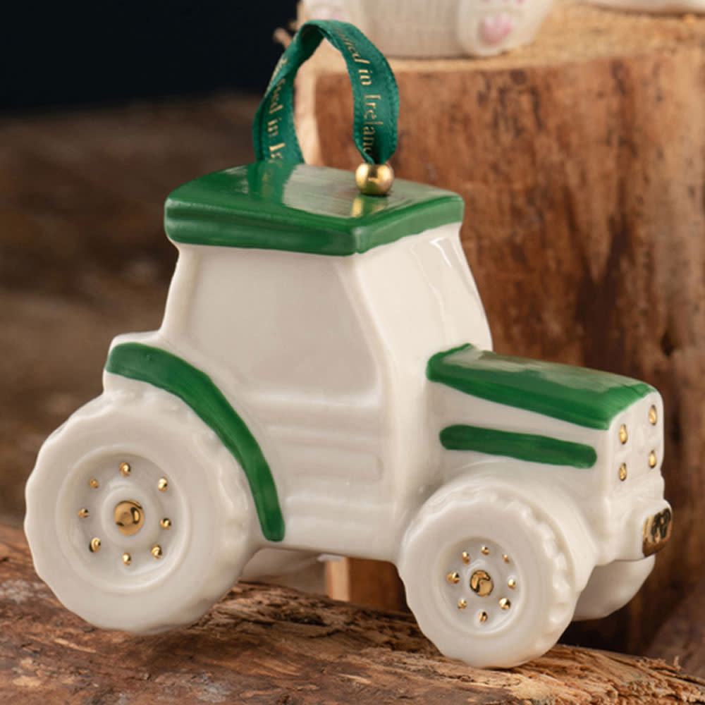 Belleek Tractor Ornament