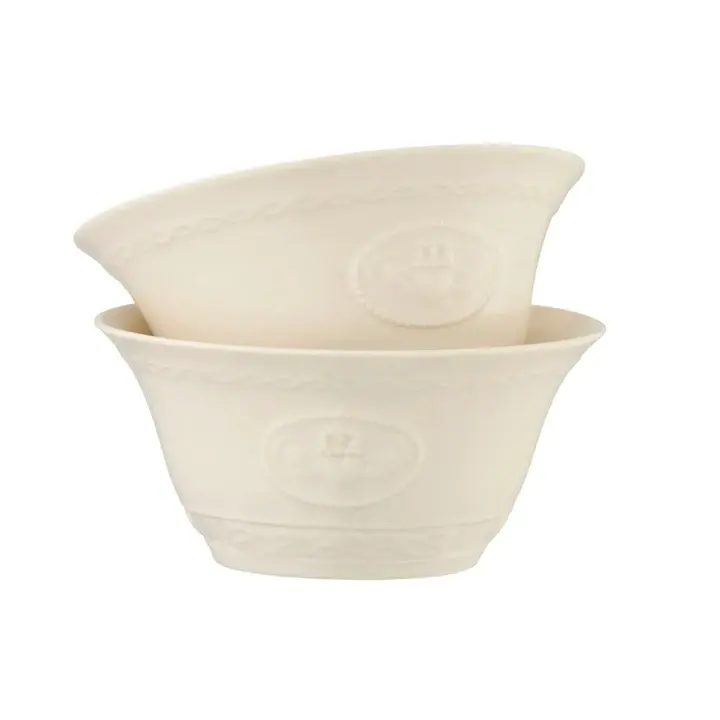 Belleek Set of 2 Claddagh 6" Bowls