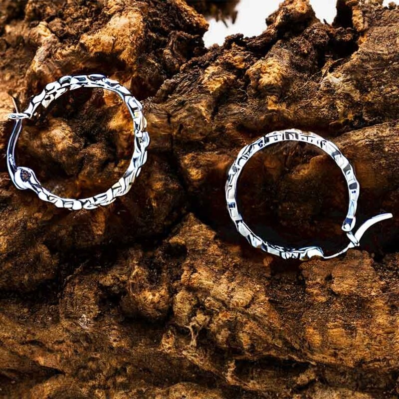 Shanore Sterling Silver Celtic Hoops (Large)