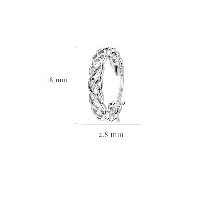 Shanore Sterling Silver Celtic Hoops (Medium)