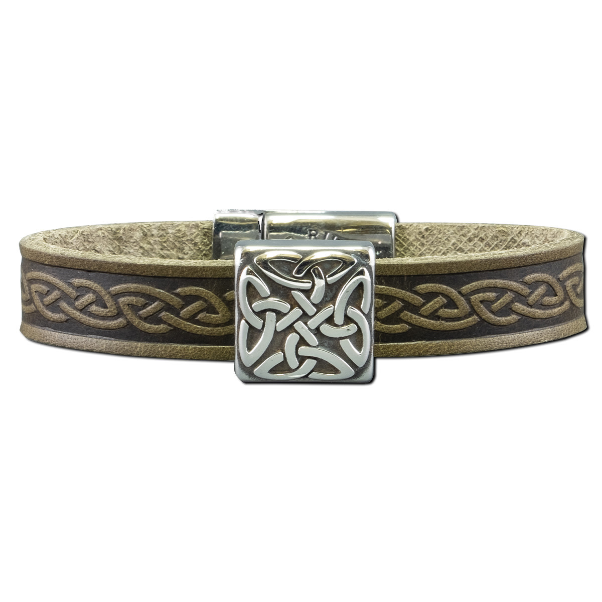 Lee River Braden Square Magnetic Leather Cuff (Assort. Colors)