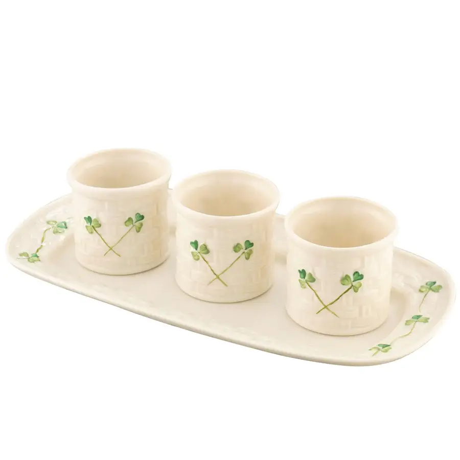 Belleek Shamrock Tapas Set
