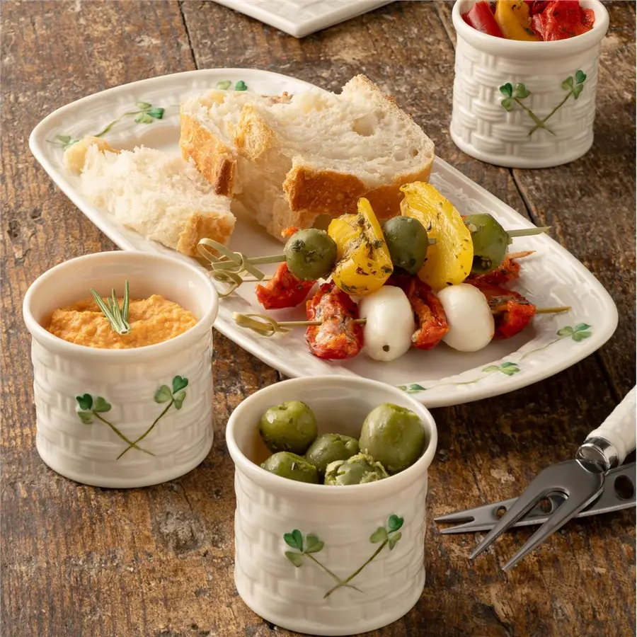 Belleek Shamrock Tapas Set
